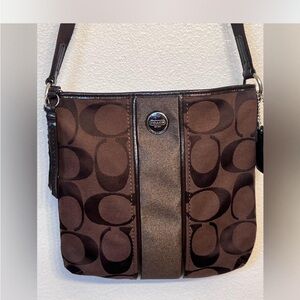 Coach Metallic Brown and Silver Bag